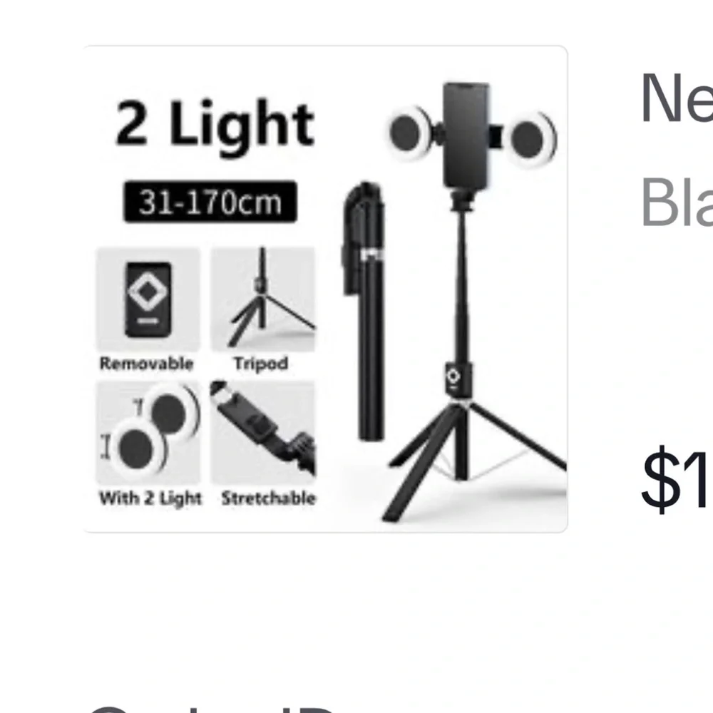 Brand new never opened 6 in 1 Tripod/Selfie stick with all attachments shown